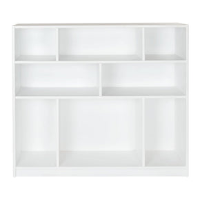 Vista frontal de estantería modular para niños