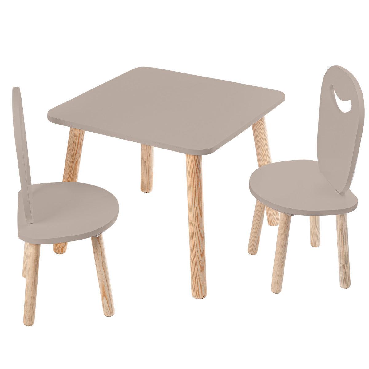 Mesa Natura Cuadrada - Dos Sillas Feliz