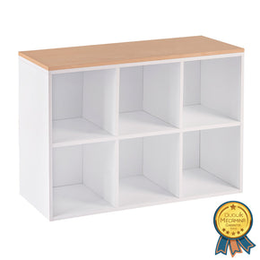 estanteria blanca para niños