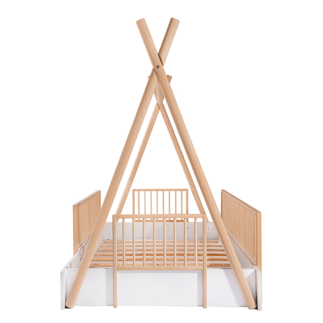 Cama Tipi Cercada Natural (no barnizada)