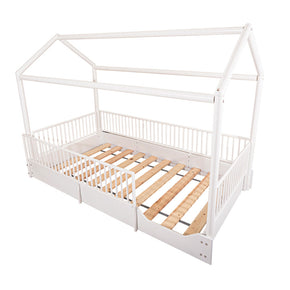 cama montessori blanca