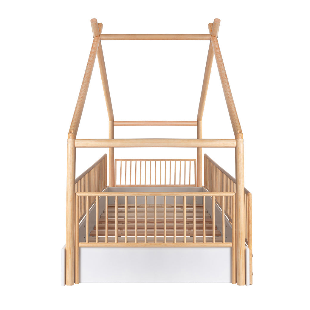 Cama Chalet Cercada Natura (barnizada)