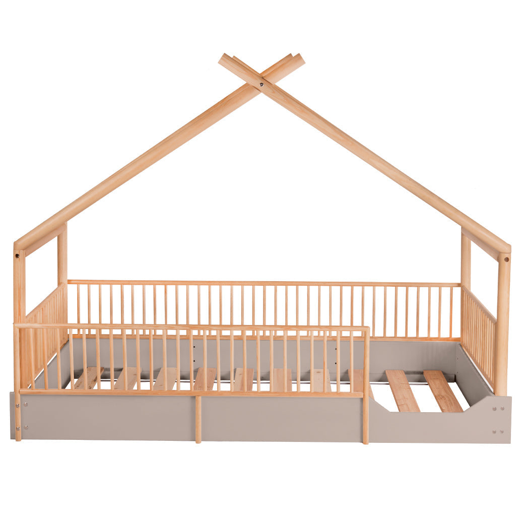 Cama Chalet Cercada Natura (barnizada)