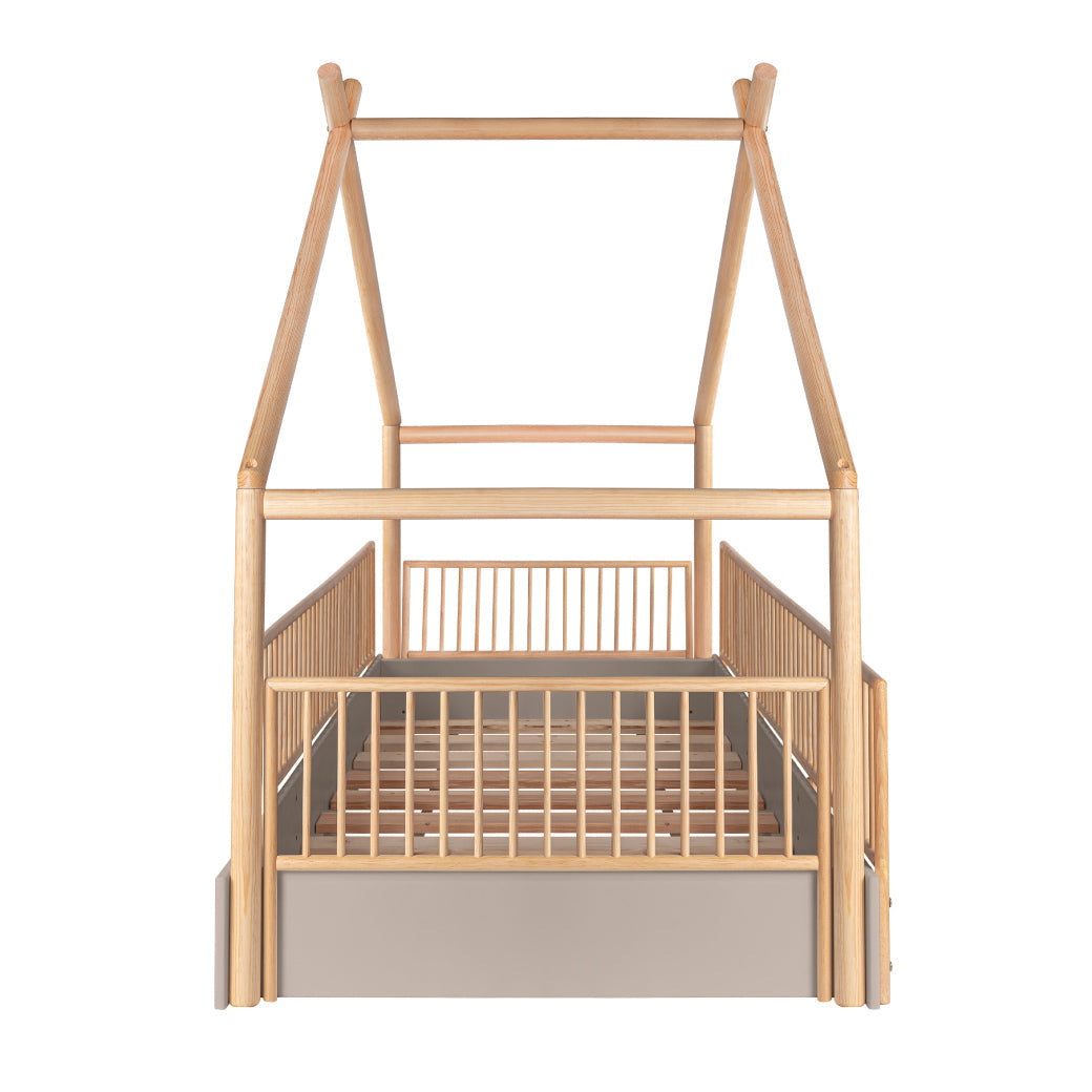 Cama Chalet Cercada Natura (barnizada)