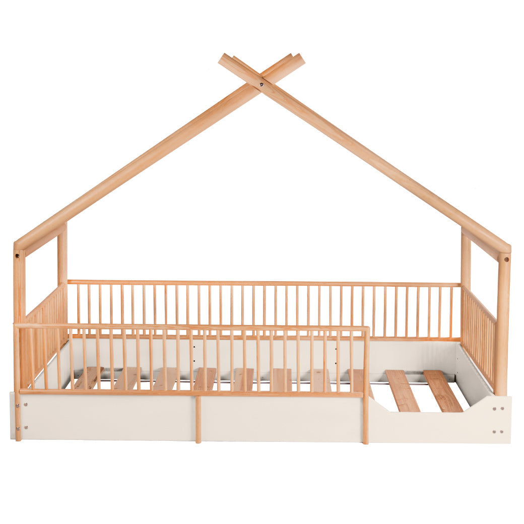 Cama Chalet Cercada Natura (barnizada)