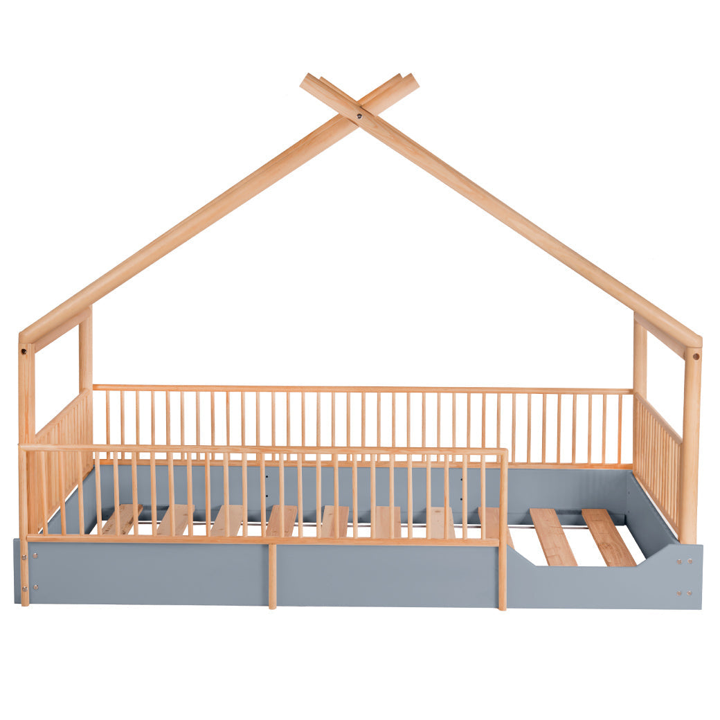 Cama Chalet Cercada Natura (barnizada)