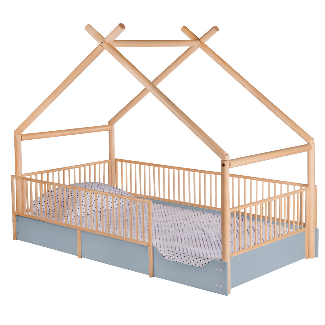 Cama Chalet Cercada Natura (barnizada)