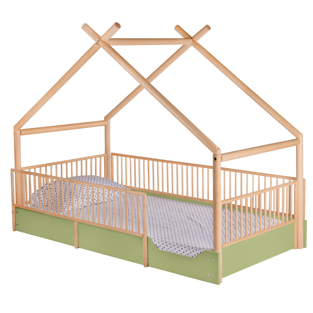 Cama Chalet Cercada Natura (barnizada)