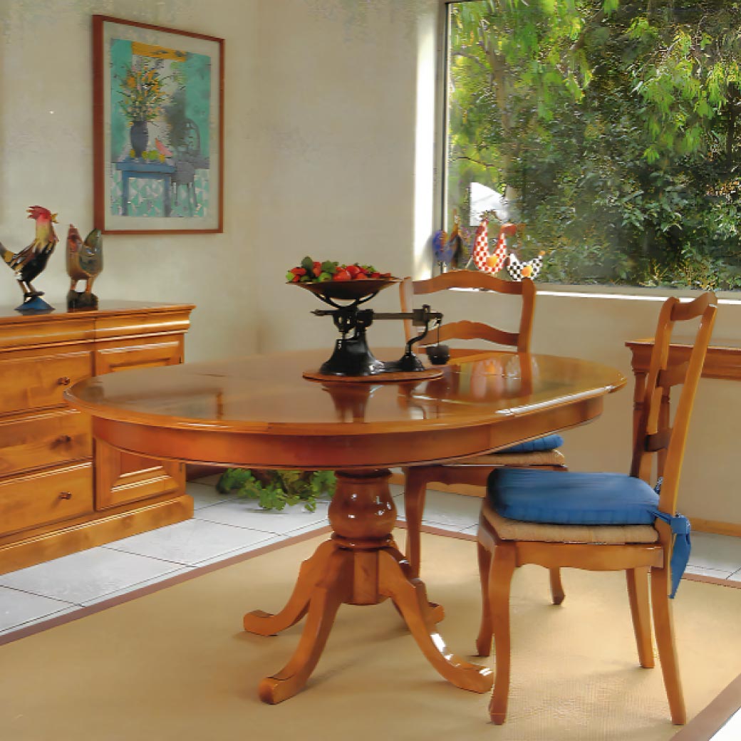 Mesa Circular Massif .80 cm con Pedestal