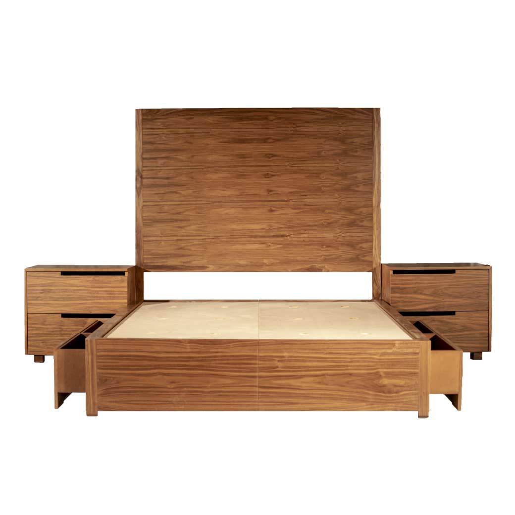 Cama Nogal 4 Cajones