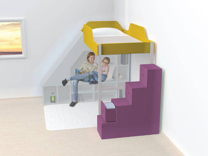 Litera Escalera con Cajones