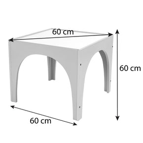 mesa elíptica moderna gris