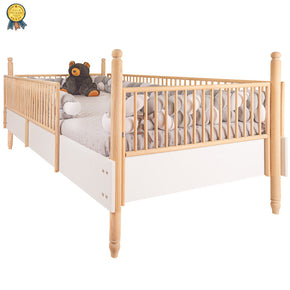 cama cuna con barandales