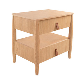 Mesa de noche de encino macizo