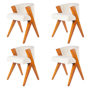 Sillas tapizadas de madera 