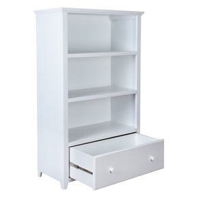 librero blanco de madera