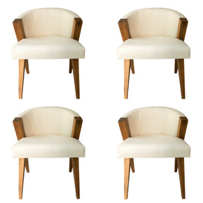 Juego de 4 sillas tapizadas